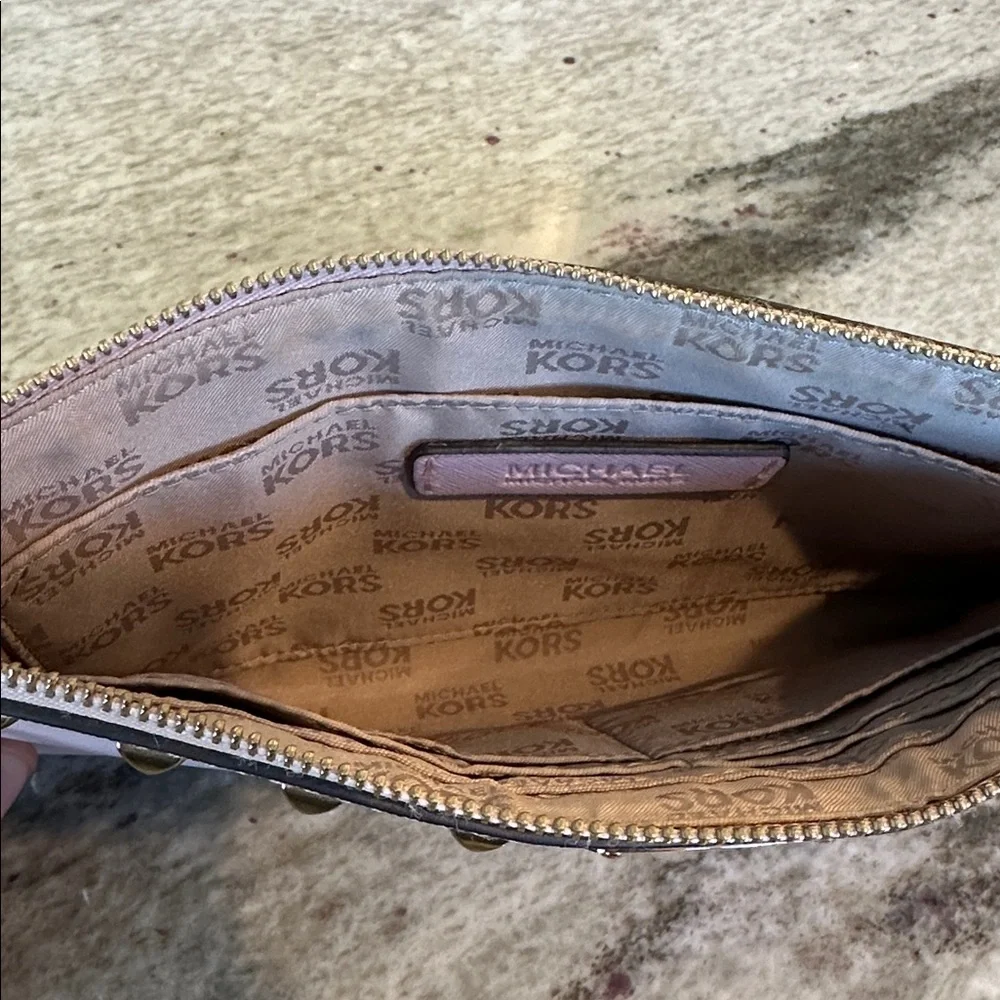 Micheal Kors Pink Studded Clutch